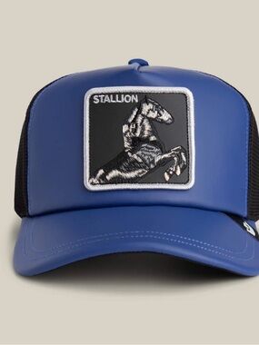 Goorin Bros. GENUINE LEATHER "LFG STALLION" Trucker Hat. Mesh SnapBack.
NWT